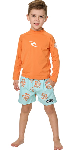 2026 Rip Curl Toddler Waves UPF Long Sleeve Rash Vest 12VTRV - Vitamin C